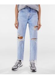 Bershka Jeans Mom Strappi Donna 42 (Eu 38) Azzurro