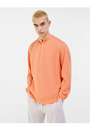 Bershka Camicia Maniche Lunghe Crêpe Uomo Xl Salmone