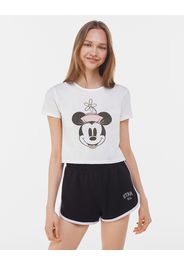 Bershka Maglietta A Maniche Corte Disney Donna S Nero