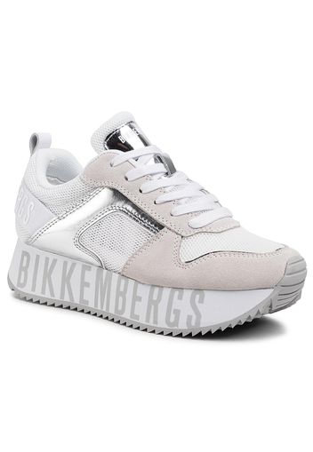 Sneakers BIKKEMBERGS - Low Top Lace Up B4BKW0096  White/Silver