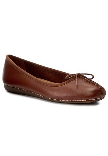 Ballerine CLARKS - Freckle Ice 203529304 Dark Tan Lea