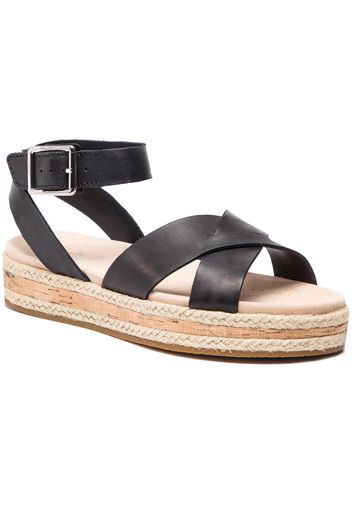 Espadrillas CLARKS - Botanic Poppy 261419964 Black Leather