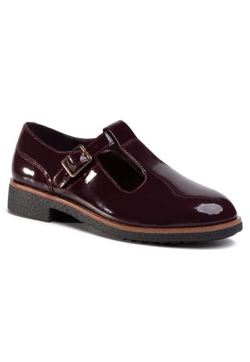 Scarpe basse CLARKS - Griffin Town 261447384 Burgundy Patent