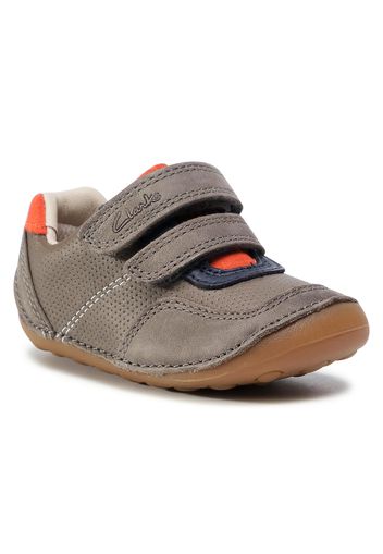 Scarpe basse CLARKS - Tiny Dusk T 261547237 Grey Combi Leather