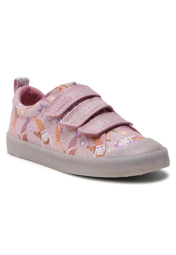 Scarpe da ginnastica CLARKS - Foxing Print K 261583576  Pink Canvas