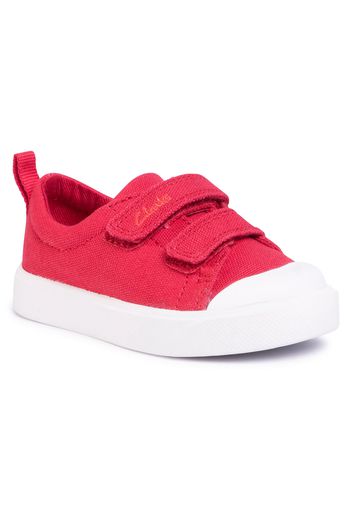 Scarpe da ginnastica CLARKS - City Bright T 261490927 Red Canvas