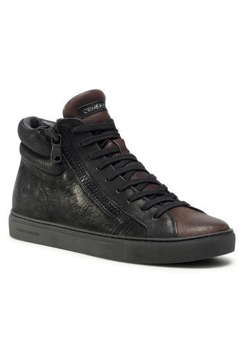 Sneakers CRIME LONDON - High Top Double Zip 11687AA3.20 Black