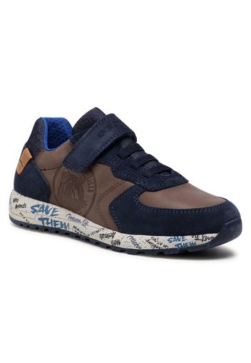 Sneakers GEOX - J Alben B. C J049EC 0CL22 C6MF4 D Coffee/Navy