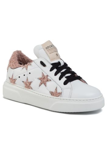 Sneakers STOKTON - 352-D-FW19 Vitello Bianco/Tremolino Nude