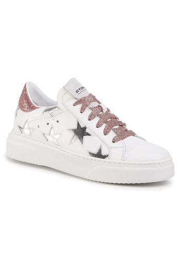 Sneakers STOKTON - 352-D-SS20 Vitello Bianco/Glitter Rosa