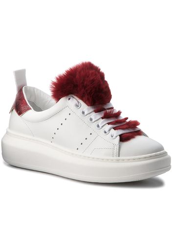 Sneakers STOKTON - Burma Vitello Bianco/Fur Bordo