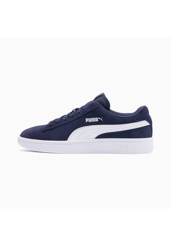 Scarpe da ginnastica in suede Smash V2 Jr, Bianco/Blu, Taglia 36 | PUMA