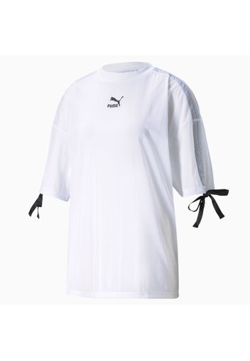 T-Shirt in tessuto mesh PBAE donna, Bianco, Taglia Grande | PUMA