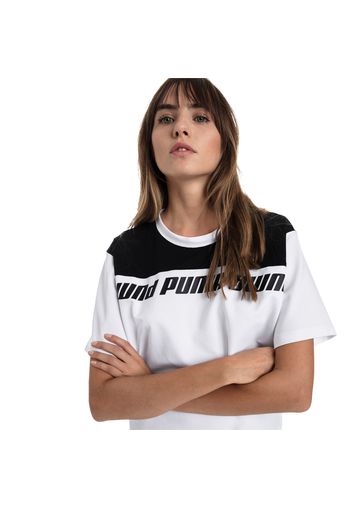T-Shirt sportiva Modern Sports Cropped da donna, Bianco/Nero, Taglia XL | PUMA