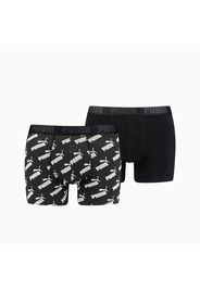 Boxer con logo stampato su tutta la superficie confezione da 2 uomo, Nero, Taglia Piccolo | PUMA