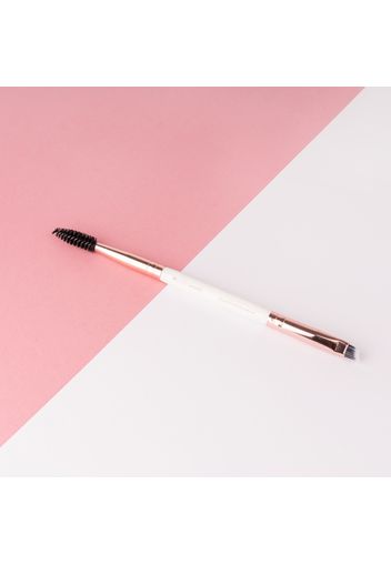 Brushworks White and Gold Brow Duo Brush