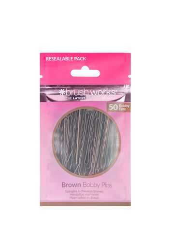 brushworks Brown Bobby Pins