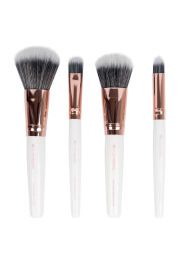 brushworks Travel Brush Set - White/Gold