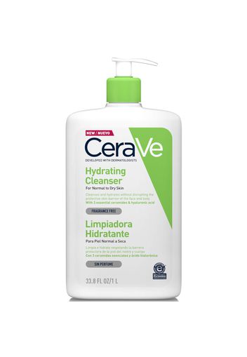 CeraVe Hydrating Cleanser with Hyaluronic Acid for Normal to Dry Skin 1L