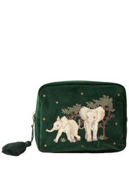 Elizabeth Scarlett Baby Elephant Conservation Forest Velvet Wash Bag