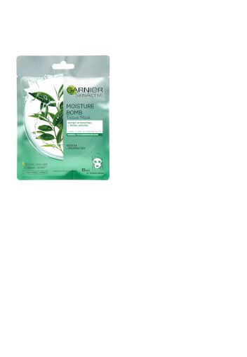 Garnier Moisture Bomb Green Tea Hydrating Face Sheet Mask for Combination Skin 32g