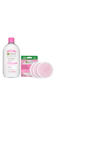 Garnier Makeup Remover Eco Pads and 700ml Micellar Water Duo Set