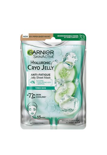 Garnier Anti-Fatigue Hyaluronic Acid and Icy Cucumber Cryo Jelly Face Mask 27g