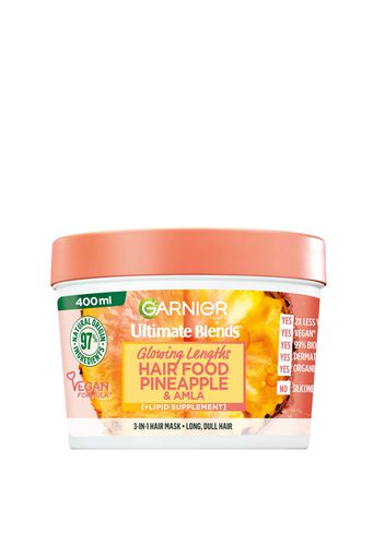 Garnier Ultimate Blends Glowing Lengths Pineapple and Amla Hair Food 3-in-1 Hair Mask Treatment 400ml