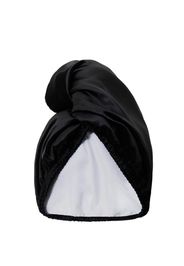 GLOV Double-Sided Satin Hair Towel Wrap - Black