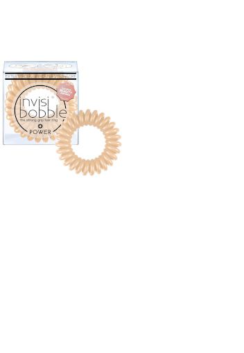 invisibobble Power Strong Hold Hair Ties - Nude (Pack of 3)