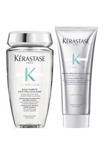 Kérastase Symbiose Anti-Dandruff Exfoliate and Cleanse Duo for Dry Scalps