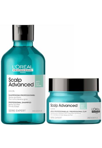 L'Oréal Professionnel Serié Expert Scalp Advanced Anti-Oiliness Hair Shampoo and Mask Duo