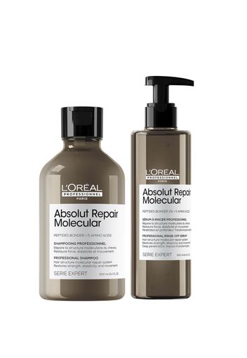 L'Oréal Professionnel Serie Expert Absolut Repair Molecular Shampoo and Rinse-off Serum Duo for Damaged Hair