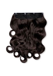 LullaBellz Thick 20 1-Piece Curly Clip in Hair Extensions (Various Colours) - Dark Brown