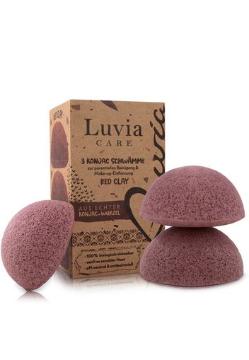 Luvia Konjac Sponge Set - Red Clay