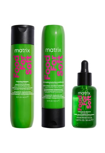 Matrix Food for Soft Hydrating Shampoo, Conditioner and Hair Oil with Avocado Oil and Hyaluronic Acid for Dry Hair Routine