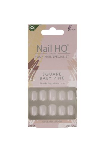 Nail HQ Square Baby Pink Nails (24 Pieces)
