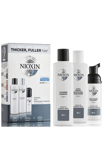 NIOXIN 3-Part System 2 Trial Kit for Natural Hair with Progressed Thinning