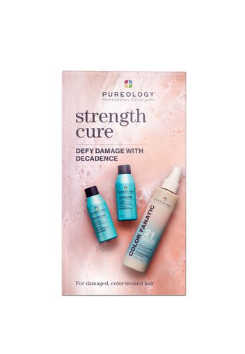 Pureology Strength Cure Discovery Set for Damaged Hair with Mini Shampoo and Conditioner 50ml with Color Fanatic Spray 200ml