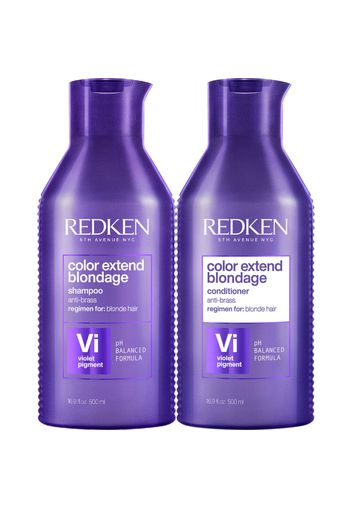 Redken Color Extend Blondage Shampoo and Conditioner Routine For Eliminating Brassiness In Blonde Hair 500ml