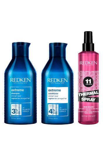 Redken Extreme Shampoo and Conditioner For Damaged Hair with Thermal Heat Protector