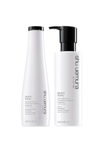 Shu Uemura Art of Hair Izumi Tonic Rice Water Shampoo and Conditioner Routine