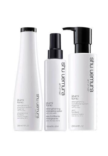 Shu Uemura Art of Hair Izumi Tonic Rice Water Shampoo, Conditioner and Hair Tonic Water Routine