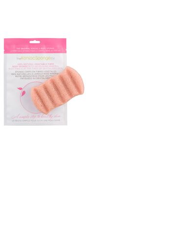 The Konjac Sponge Company spugna bagno a 6 scanalature con argilla rosa