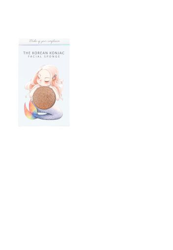 The Konjac Sponge Company Mythical Mermaid spugna konjac con scatola e gancetto - sirena - argilla rosa 30 g