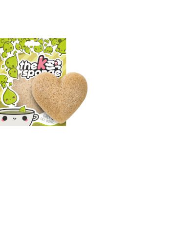 The Konjac Sponge Company K-Sponge spugna a forma di cuore - tè verde 12 g