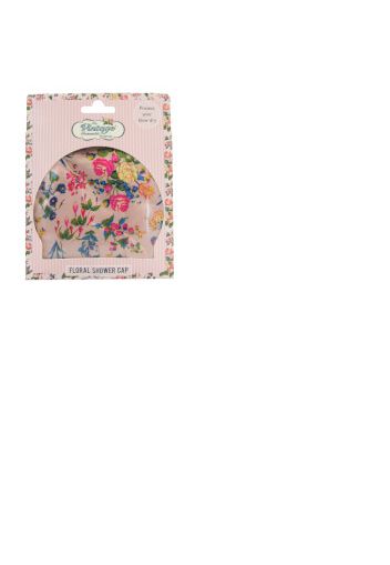 The Vintage Cosmetic Company cuffia per doccia - fantasia floreale rosa satinato