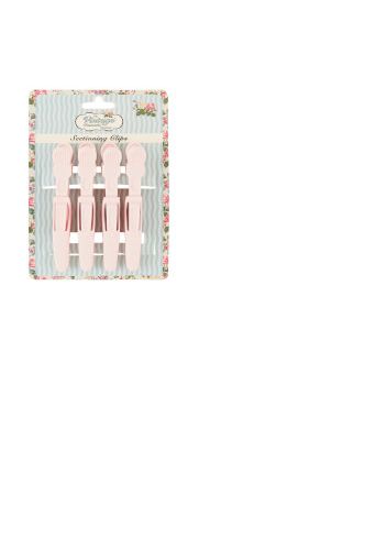 The Vintage Cosmetic Company 4 Piece Sectioning Clips - Soft Touch Pink