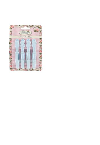 The Vintage Cosmetic Company 4 Piece Sectioning Clips - Soft Touch Blue