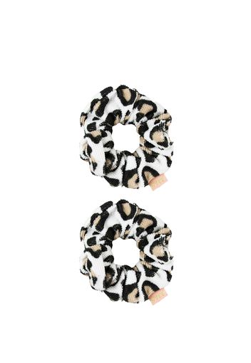 The Vintage Cosmetic Company Shower Microfibre Hair Scrunchies - Leopard Print (2 Pack)